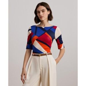 LAUREN RALPH LAUREN COTTON BOATNECK T-SHIRT